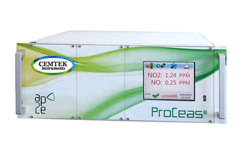 CEMGAS 5000 NO/NO2/NOx Laser Analyzer sitting on a white background.